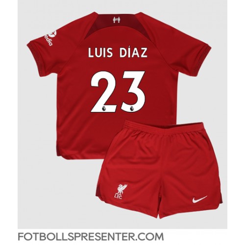 Liverpool Luis Diaz #23 Hemmatröja Barn 2022-23 Kortärmad (+ korta byxor)